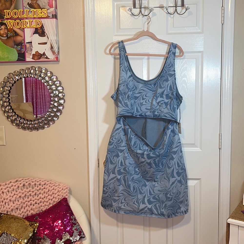 Cut out Denim Dress